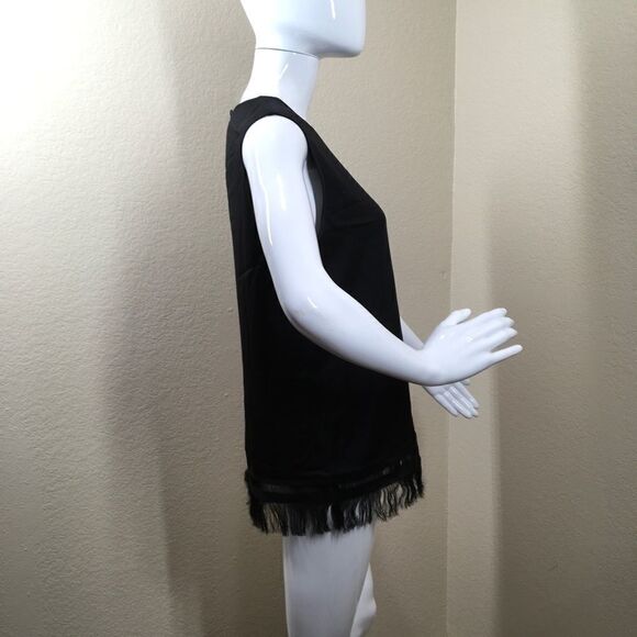 DKNY Sleeveless Crepe Fringe Tunic (C2) - Picture 3 of 6